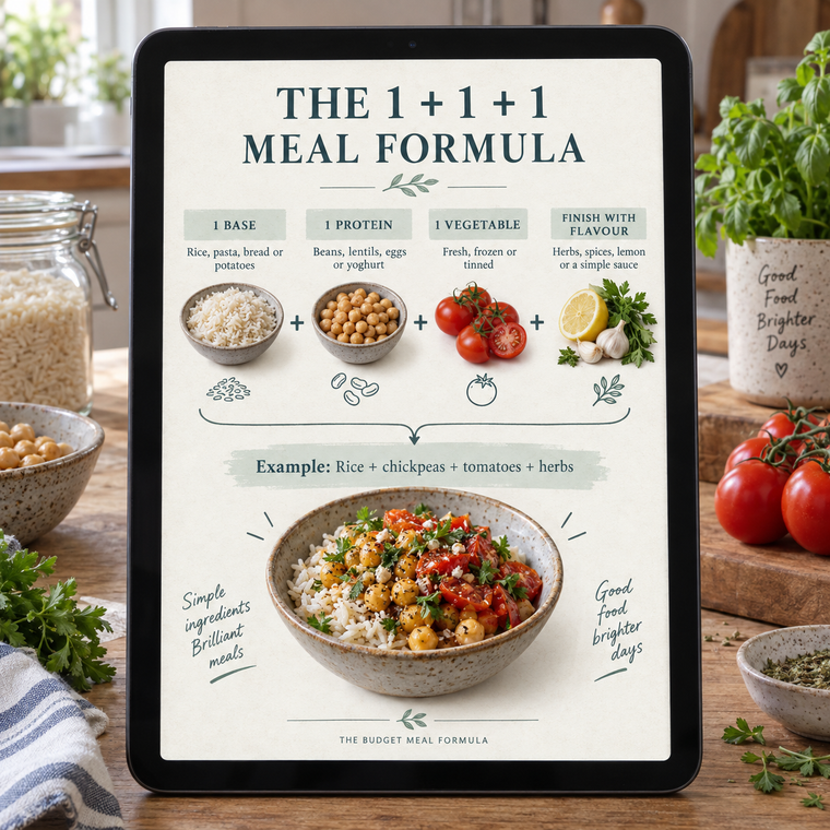 Sample interior page from The Budget Meal Formula.