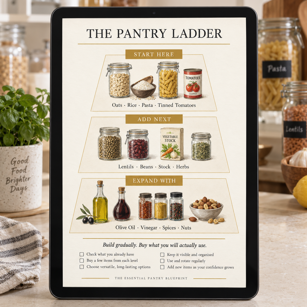 The Essential Pantry Blueprint